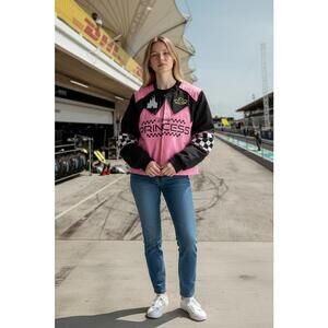 Disney Parks Princess Zip Up Racing Jacket - Size M - NWT